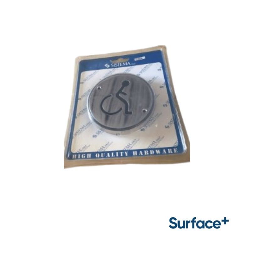 Stainless Steel Disabled Door Sign Plate (T1004)